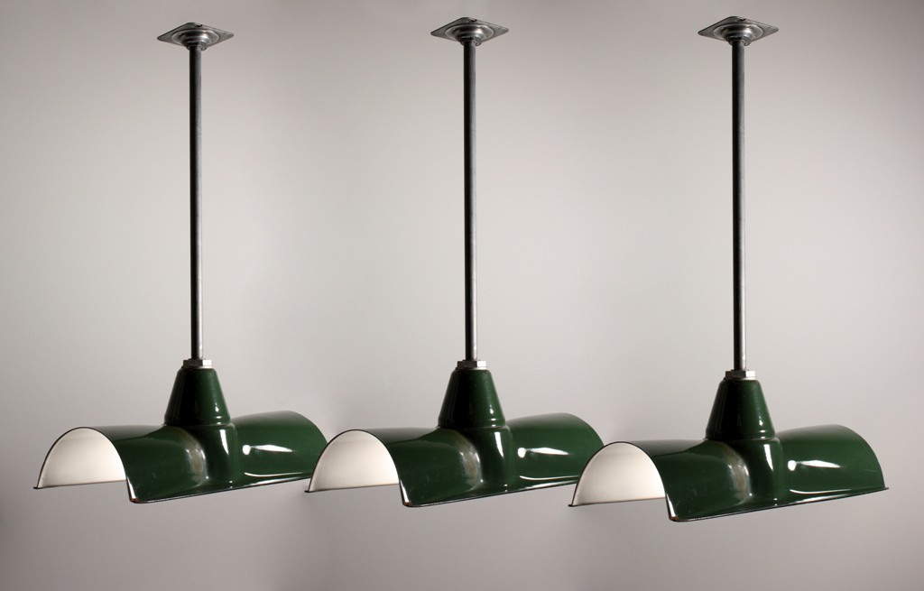 porcelain industrial light fixture