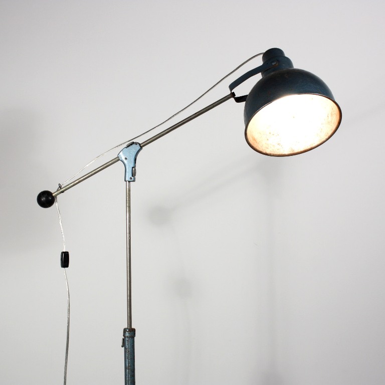 blue retro floor lamp