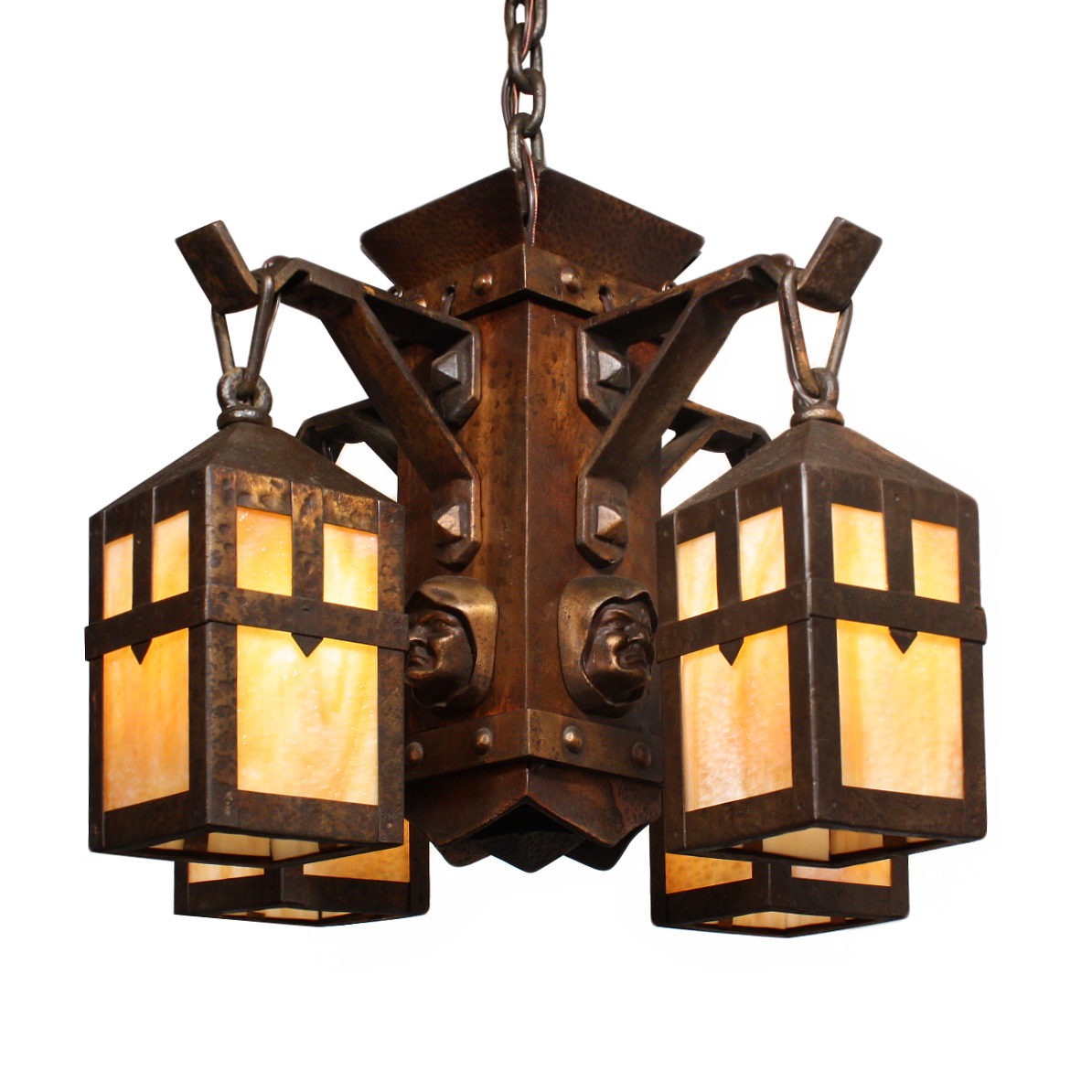 antique arts and crafts chandelier