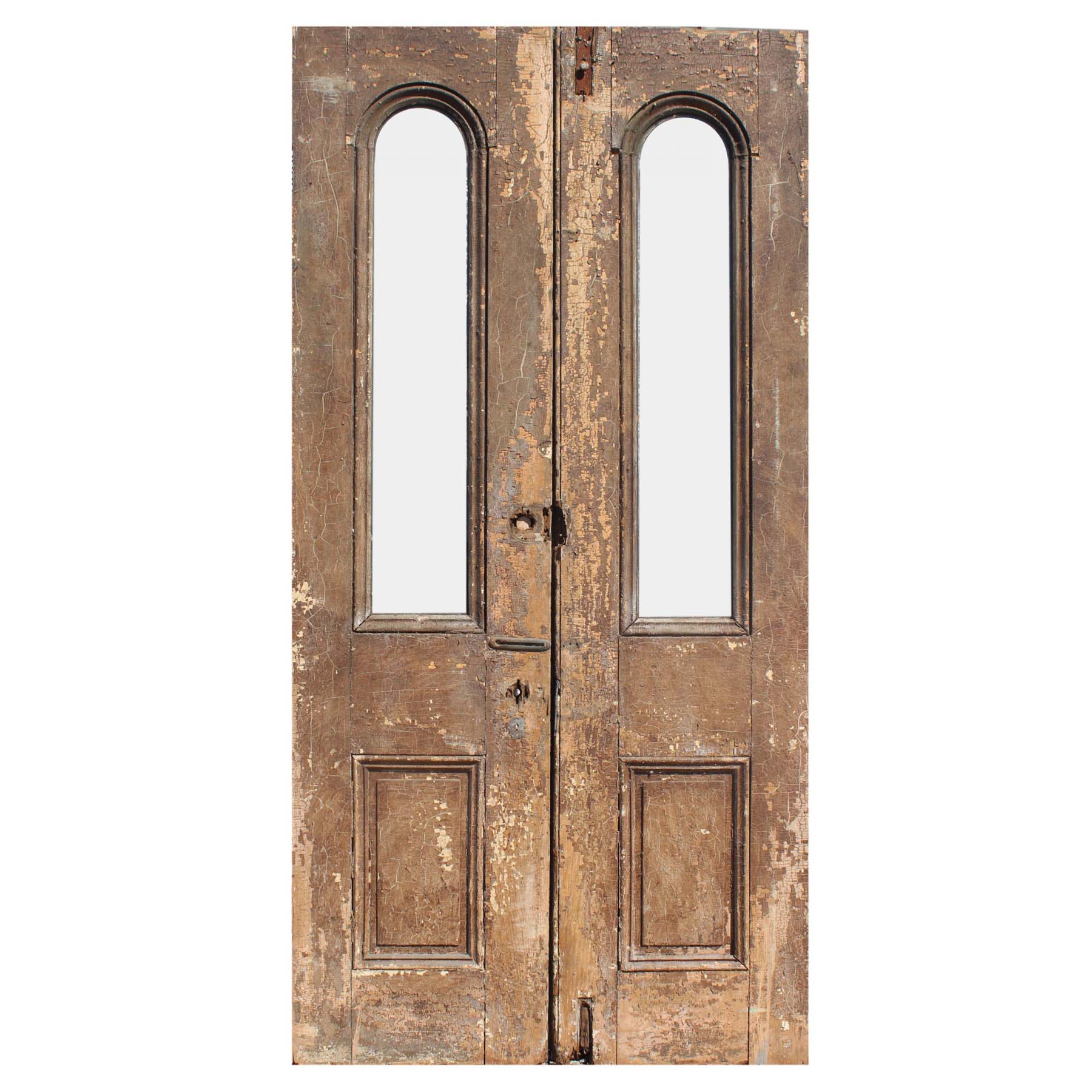 SOLD Salvaged 44" Antique Door Pair, Late 19th Century-67650