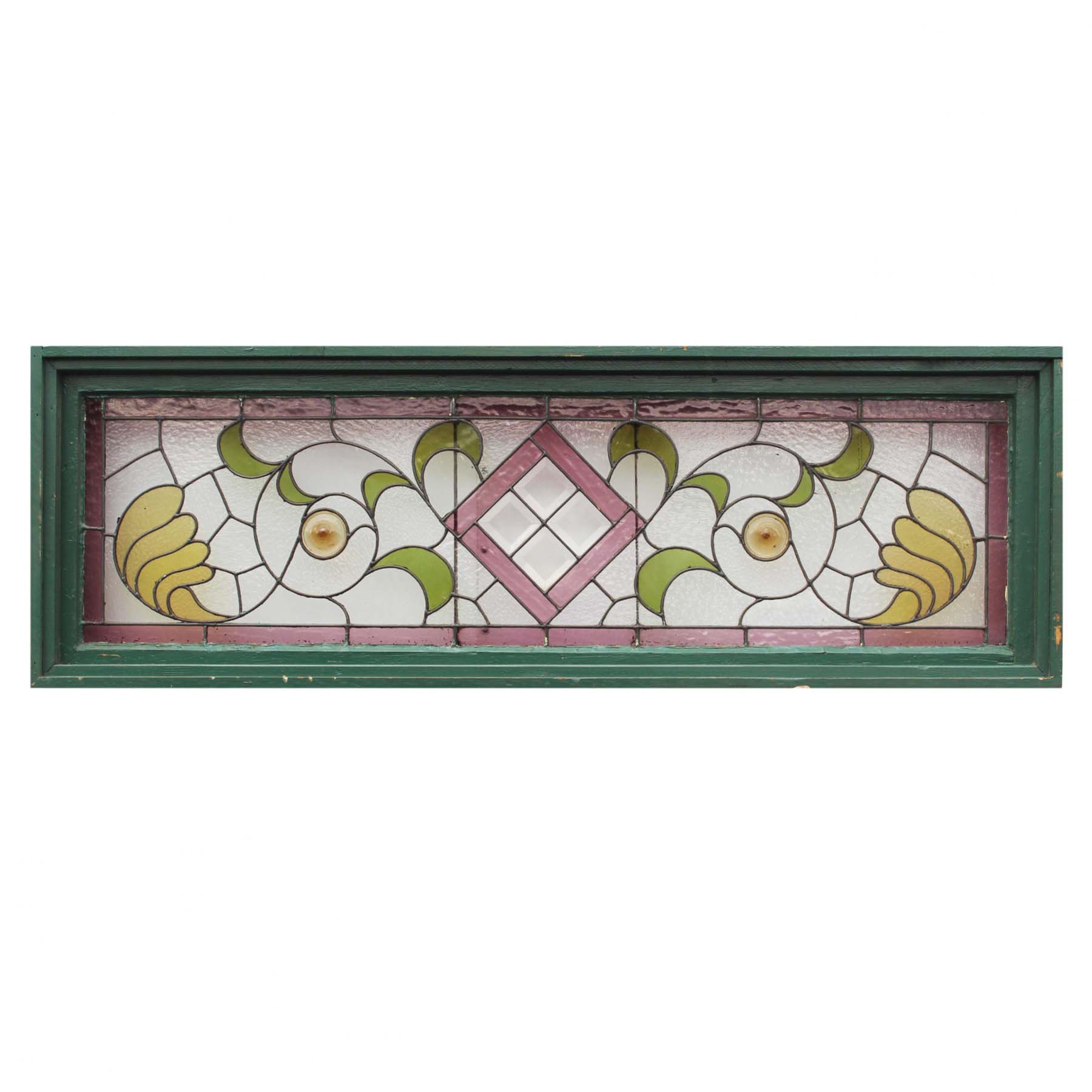 Antique American Stained Glass Window Early 1900s