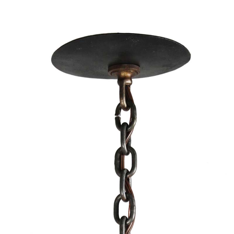 Antique Circa 1915 Tudor Revival Double Arm Wrought Iron and Brass Flo -  Turn of the Century Lighting