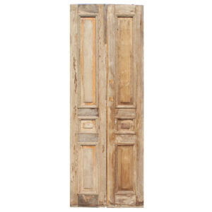 Antique Pair of Salvaged Oak 29″ Solid French Doors, Late 1800’s