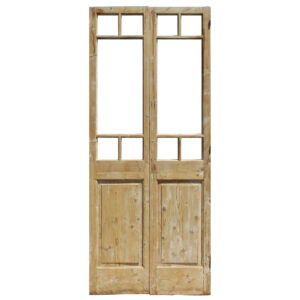 Pair of Salvaged 39″ French Double Doors, Antique Doors