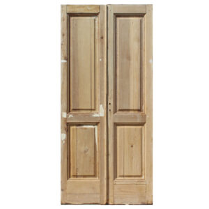 Reclaimed Pair of 44″ Solid French Doors, Antique Doors