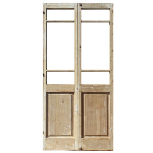 Antique Pair of Salvaged 43″ French Double Doors