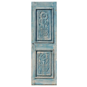 Reclaimed 27″ French Colonial Door with Carved Panels, Antique Doors