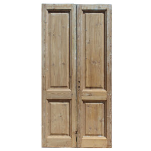 Pair of Salvaged 44″ Solid French Doors, Late 1800’s
