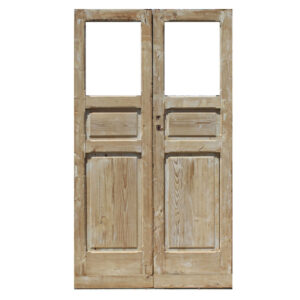 Pair of Salvaged 44″ French Double Doors, Antique Doors