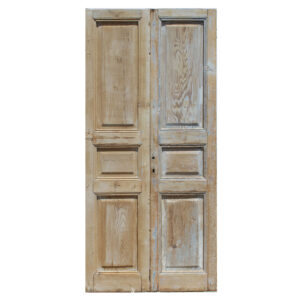 Salvaged Pair of 36″ Solid French Doors, Late 19th Century