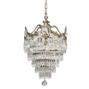 Antique Neoclassical Wedding Cake Chandelier, Early 1900’s