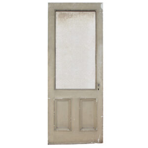 Salvaged 33″ Door with Privacy Glass, Early 1900s