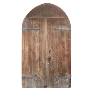 Salvaged Pair of 52″Arched Doors with Jamb, England