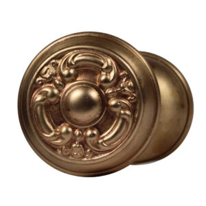 Matching Antique Brass Art Nouveau Door Knob Sets, c. 1899