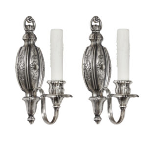 Antique Pair of Neoclassical Single-Arm Sconces, Early 1900’s